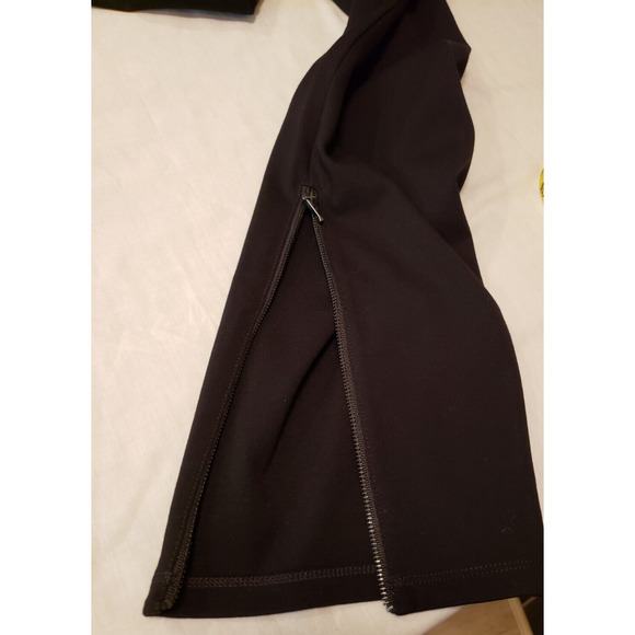 Eileen Fisher Elastic Waist Black Pants with Zipper Slits X Large Minimalist - Picture 8 of 11